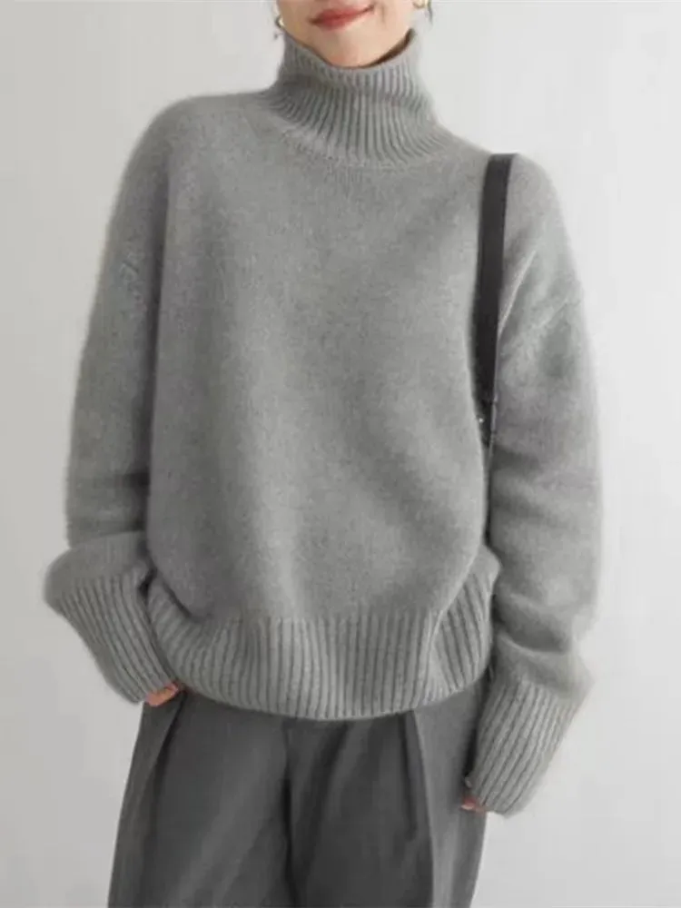 Classic Soft Knit Turtleneck Sweater