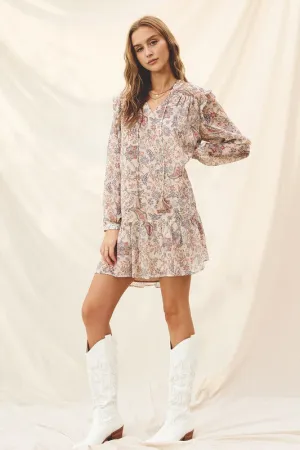 Clementine Paisley Print Swing Dress