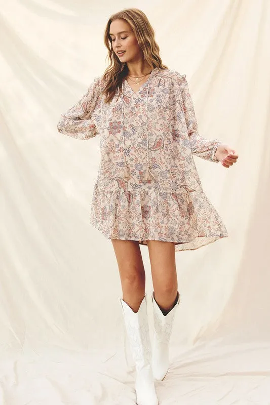 Clementine Paisley Print Swing Dress