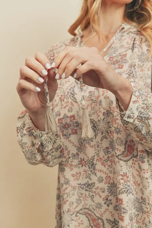 Clementine Paisley Print Swing Dress