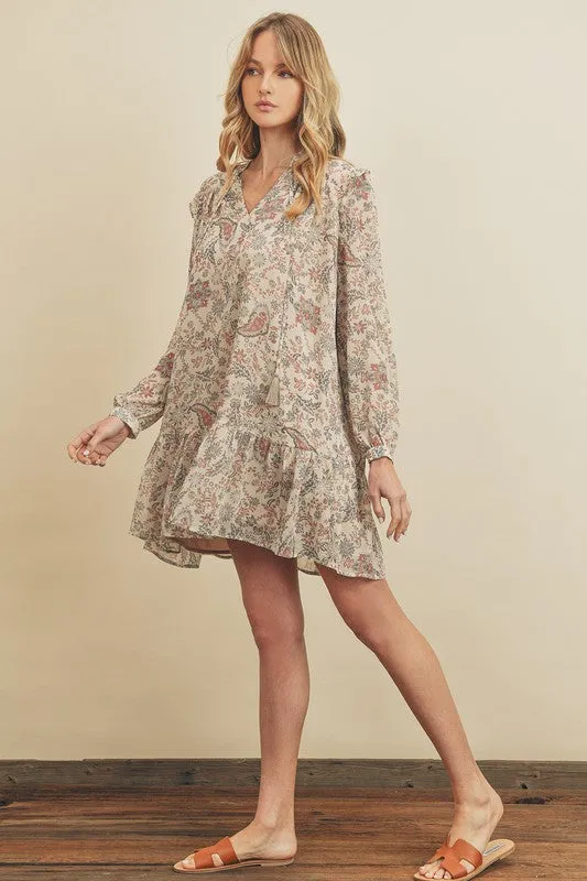 Clementine Paisley Print Swing Dress