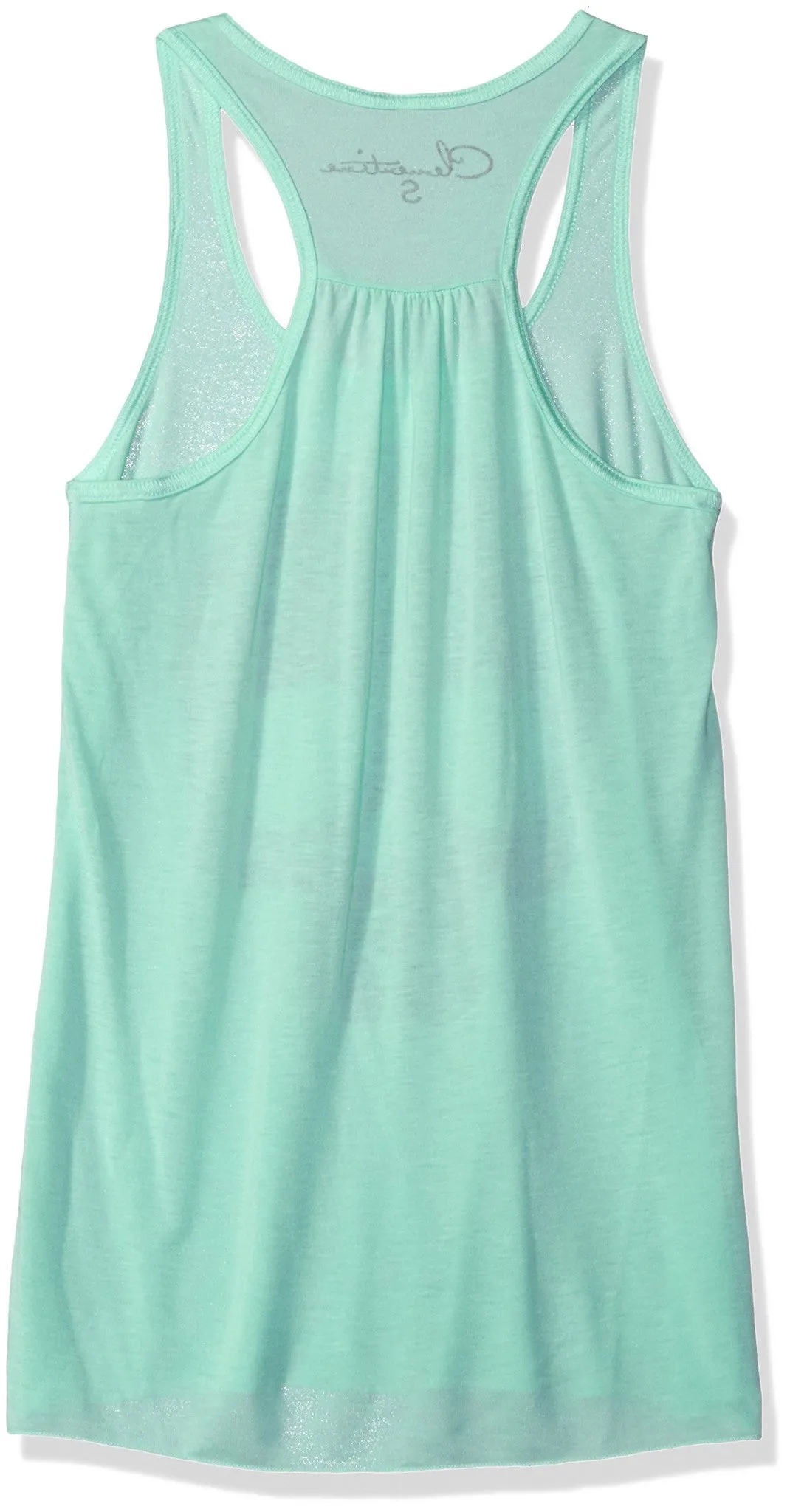 Clementine Women's Petite Plus Floral Skull Graphic Flowy Racerback Tank