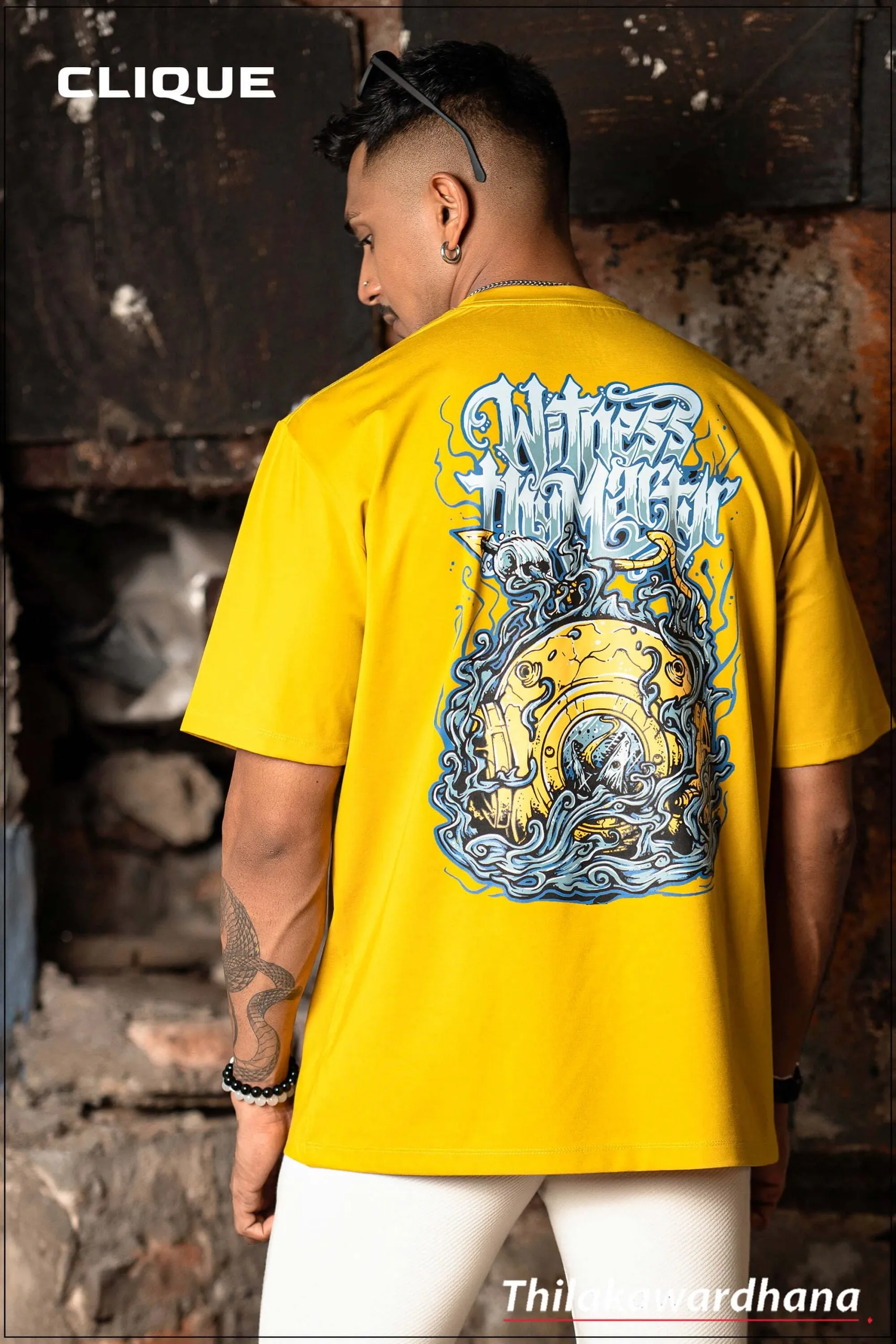 Clique Graphic Printed Premium Oversized T Shirt