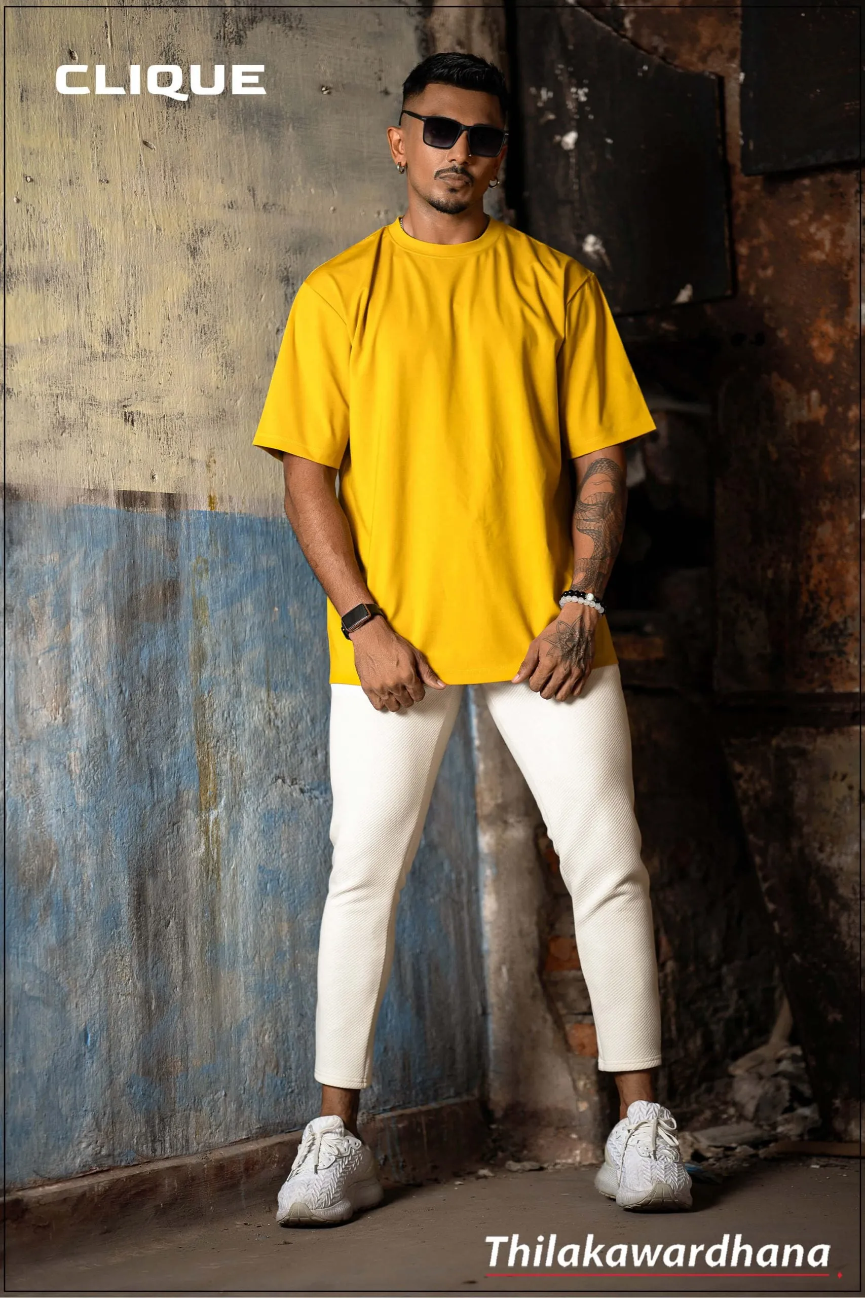 Clique Graphic Printed Premium Oversized T Shirt