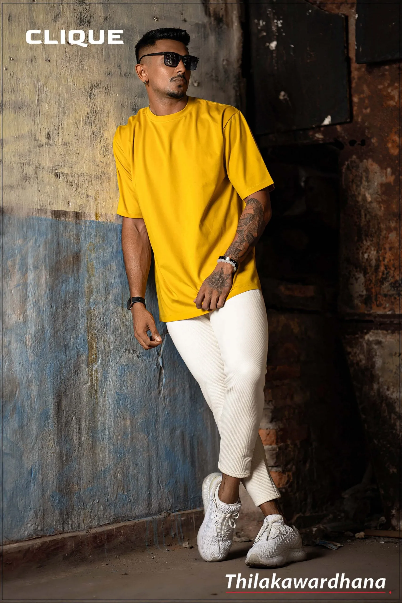 Clique Graphic Printed Premium Oversized T Shirt