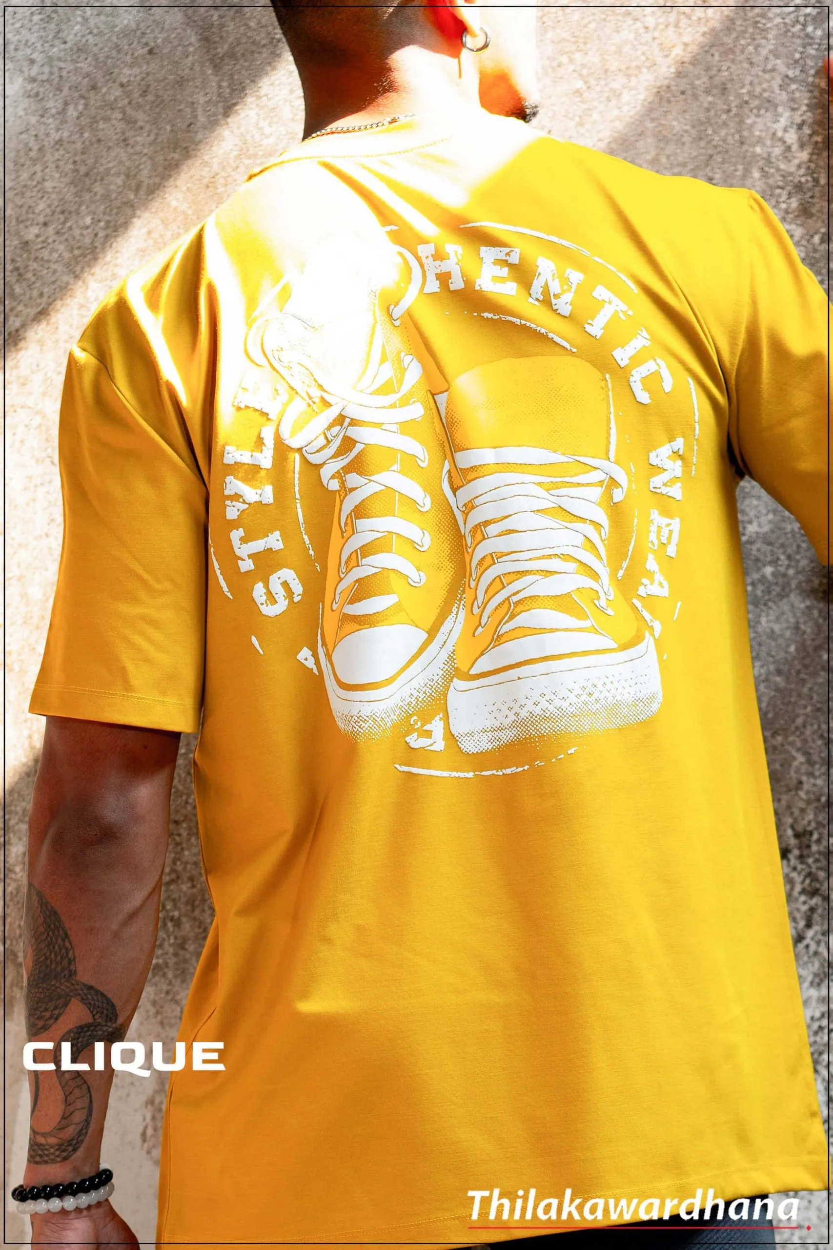 Clique Graphic Printed Premium Oversized T Shirt