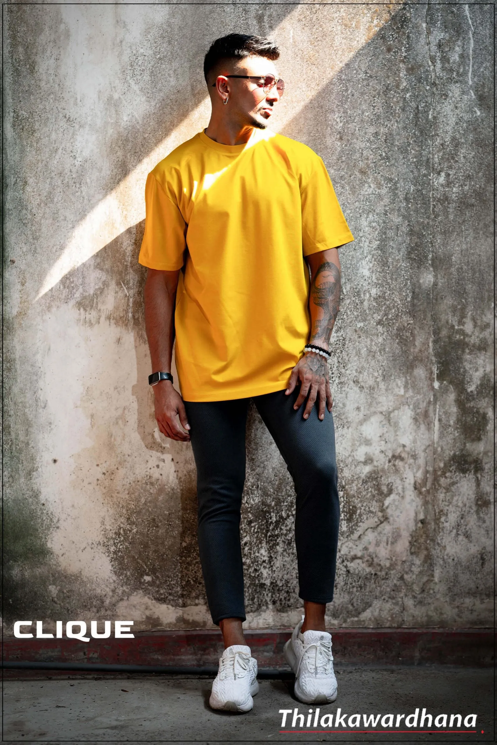 Clique Graphic Printed Premium Oversized T Shirt