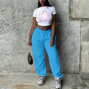 Cloud Kiss High-Rise Drawstring Relaxed Jogger Pants