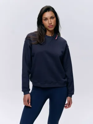 Collared Sweatshirt - Navy Blue/Marshmallow White