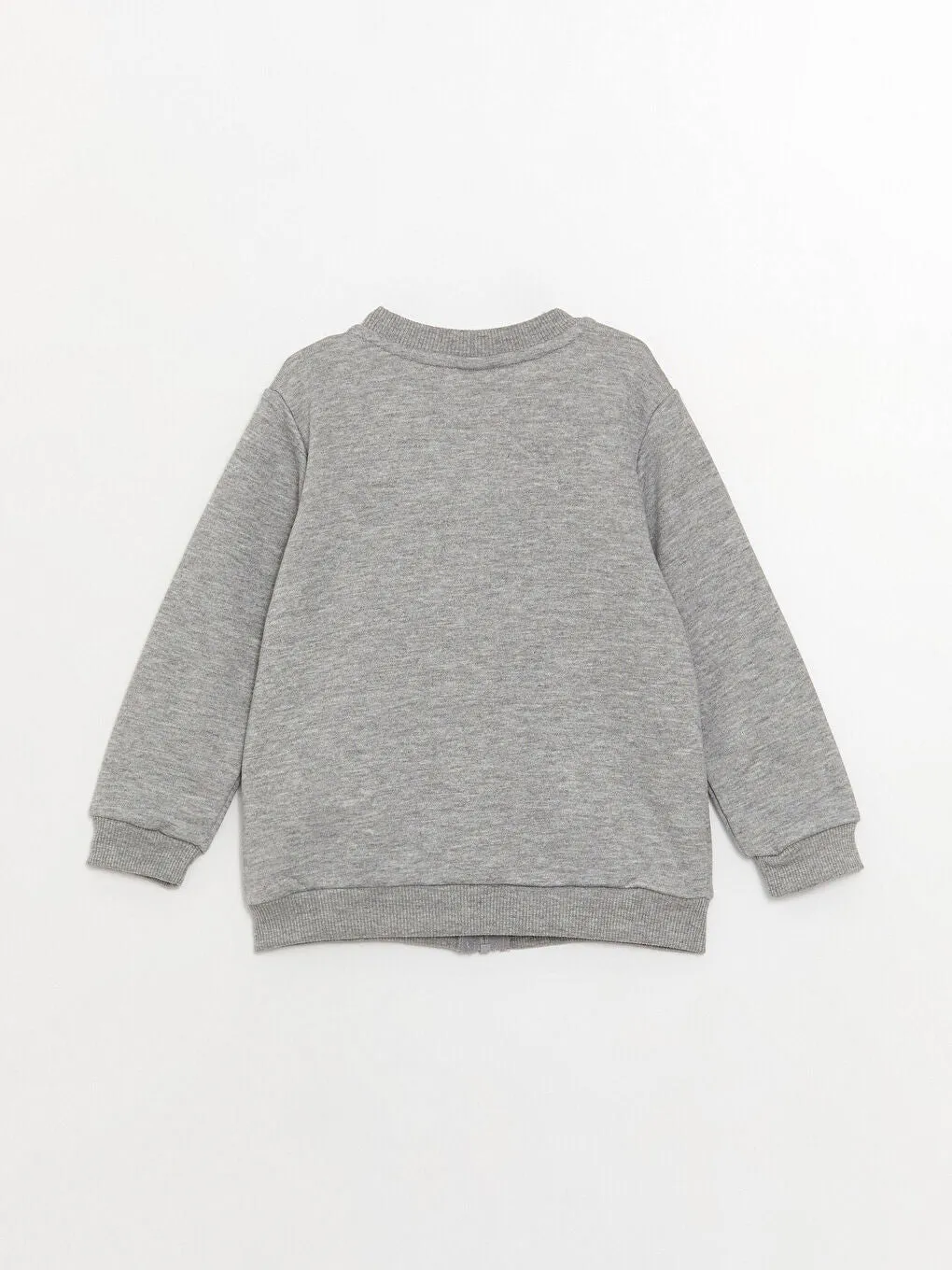 College Neck Long Sleeve Basic Baby Boy Zipper Sweatshirt
