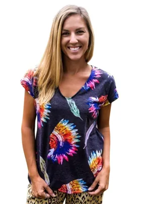 Colorful Indian Chief Tee