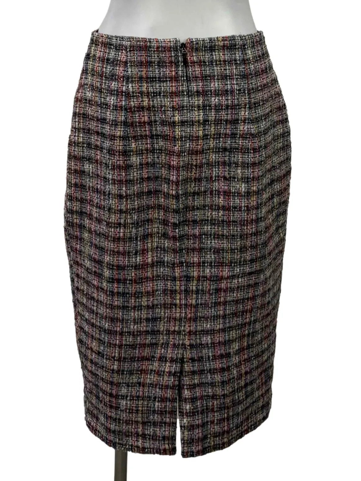 Colourful Tweed Midi Skirt