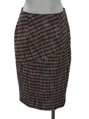 Colourful Tweed Midi Skirt