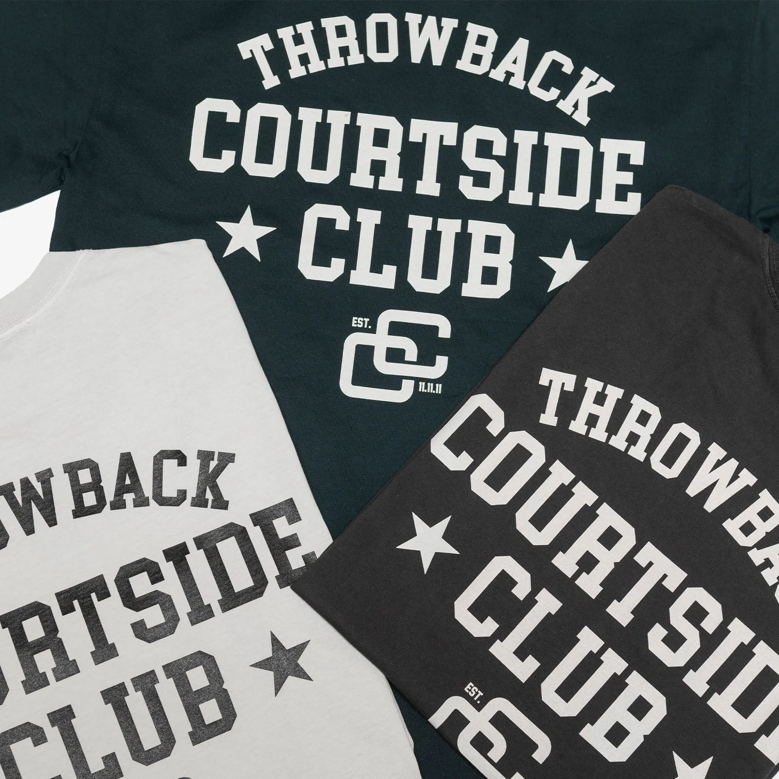 Courtside Club T-Shirt - Faded Bone