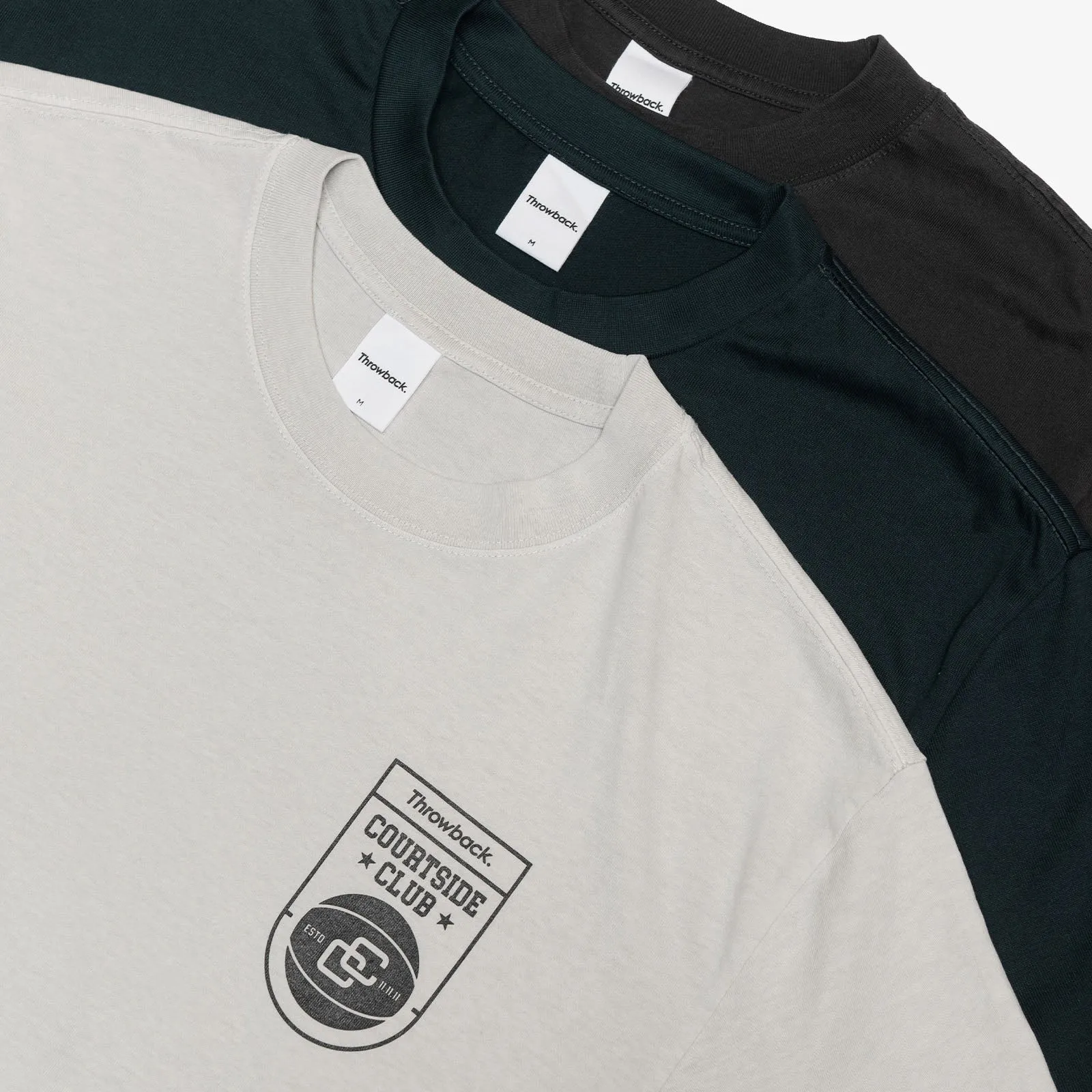 Courtside Club T-Shirt - Faded Bone