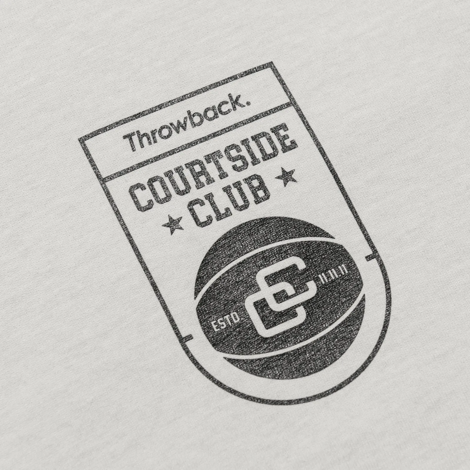Courtside Club T-Shirt - Faded Bone
