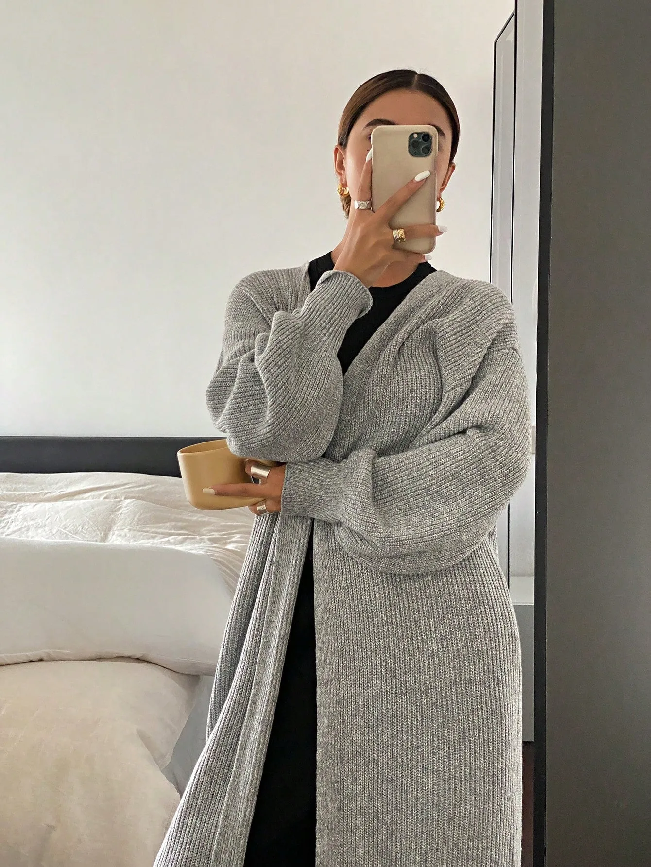 Cárdigan Largo Holgado para Mujer - Cherry Vibes
