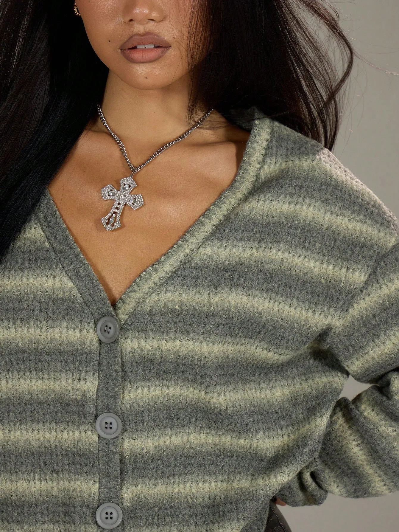 Cárdigan MUSERA de manga larga estilo Y2K en Cherry Vibes