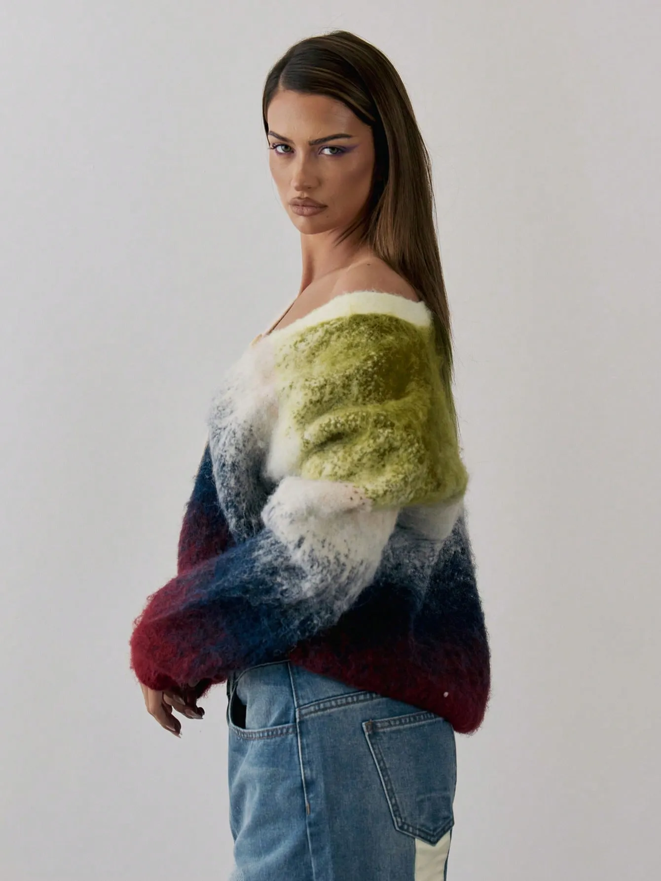 Cárdigan MUSERA de punto degradado para primavera en Cherry Vibes