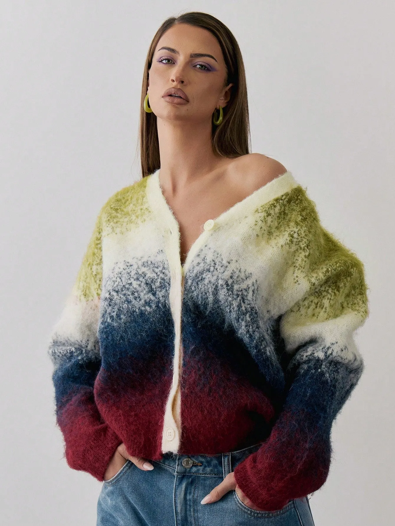 Cárdigan MUSERA de punto degradado para primavera en Cherry Vibes