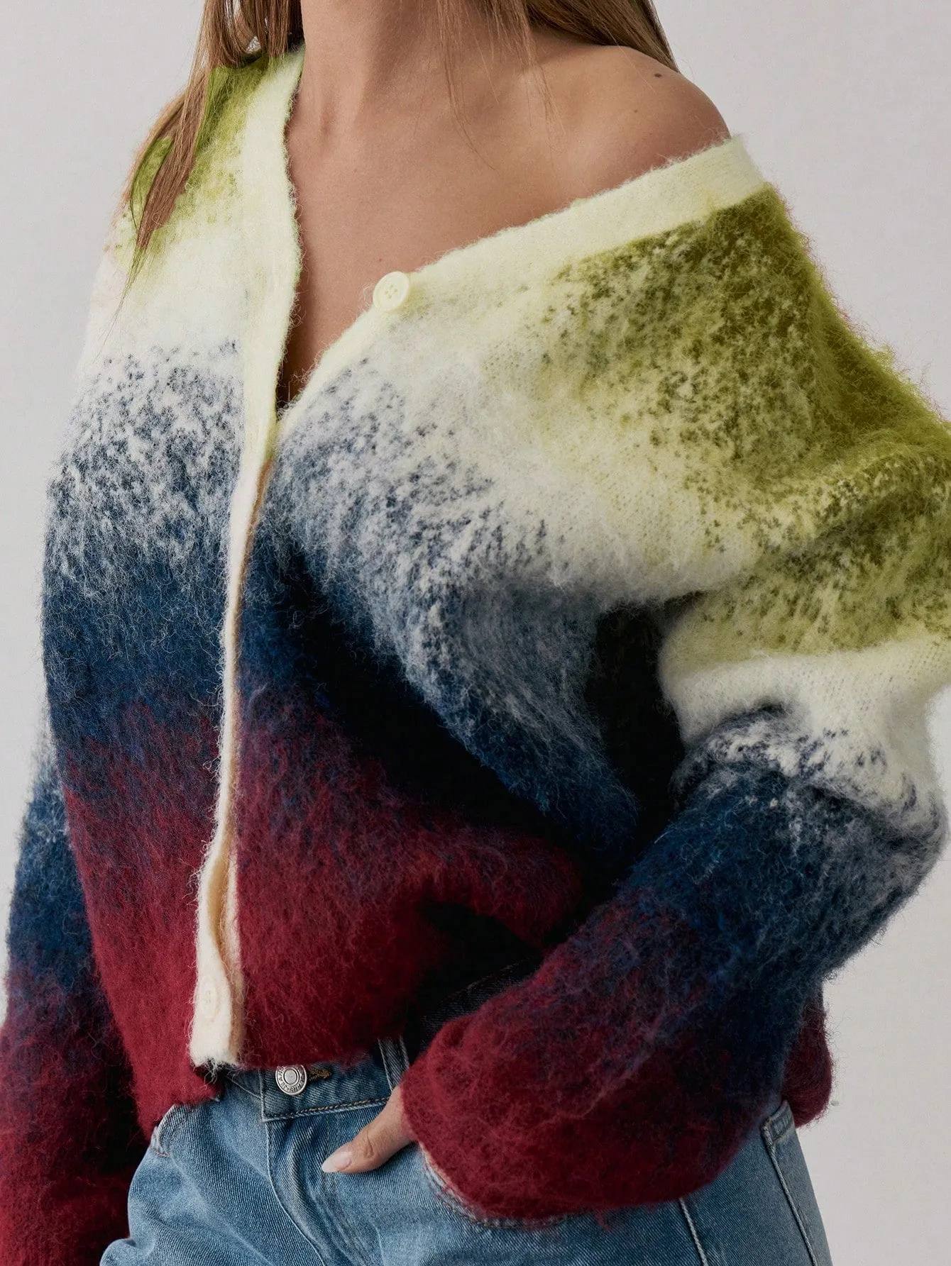 Cárdigan MUSERA de punto degradado para primavera en Cherry Vibes