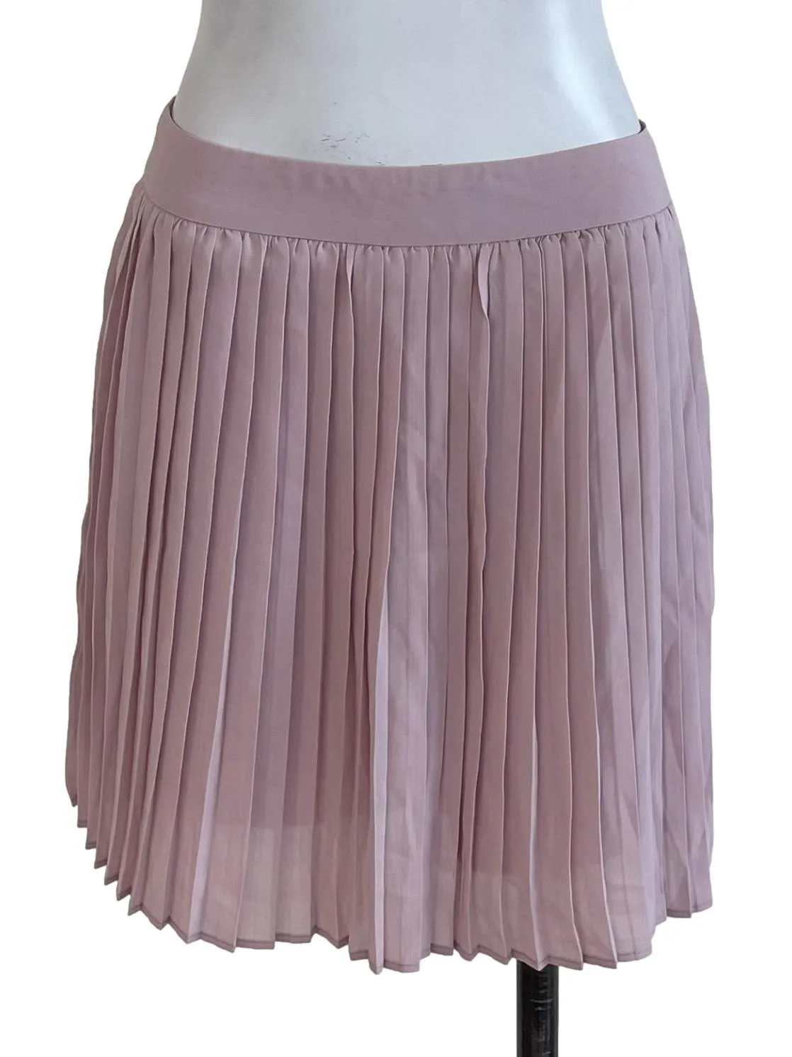 Crepe Pink Accordion Skirt