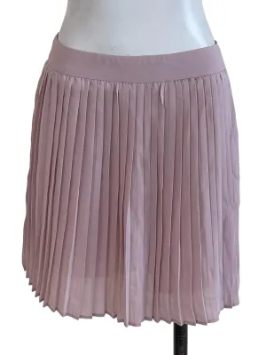 Crepe Pink Accordion Skirt