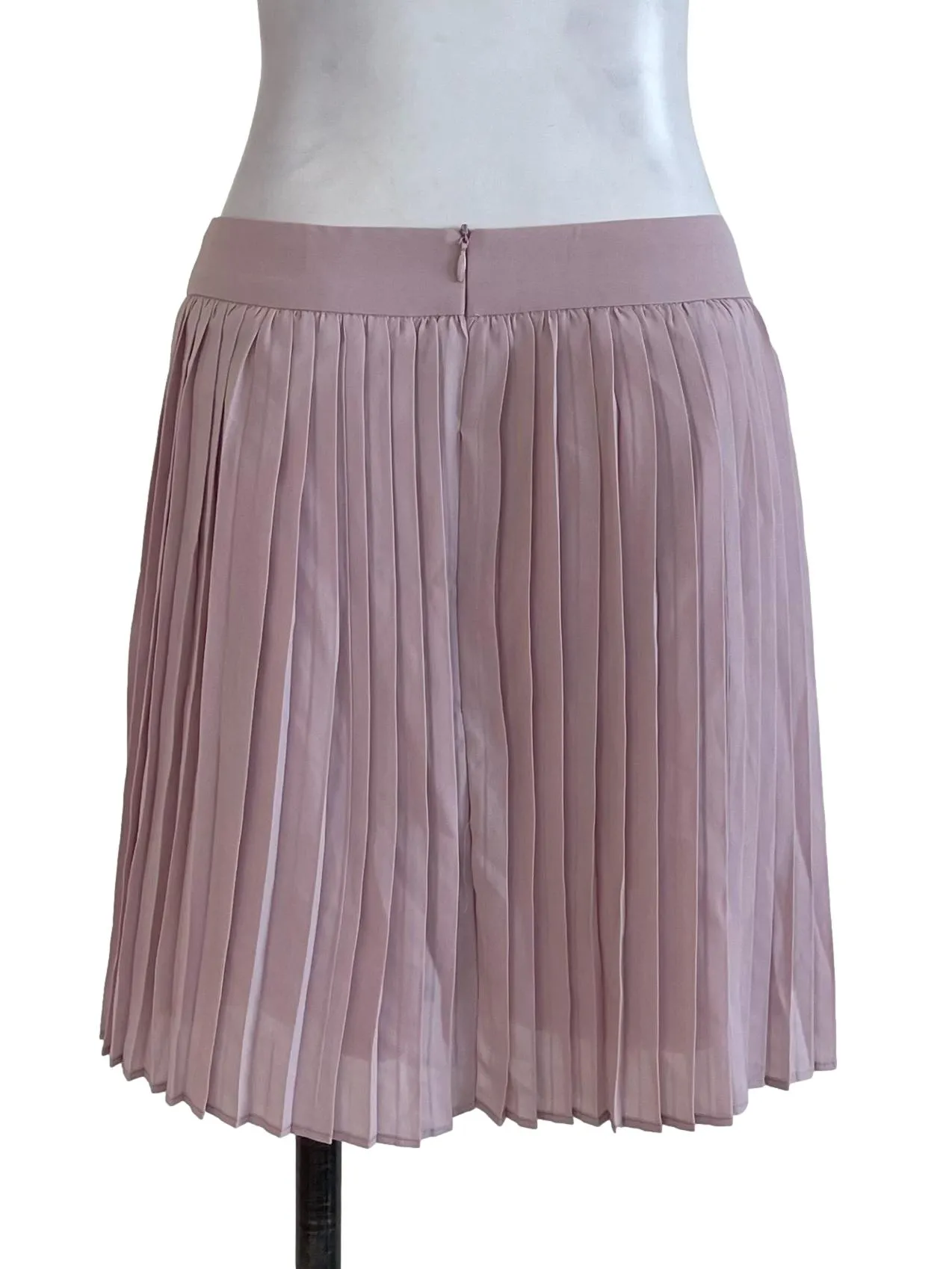 Crepe Pink Accordion Skirt