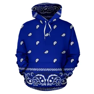 Crip Cuz Blue Bandana Hoodie