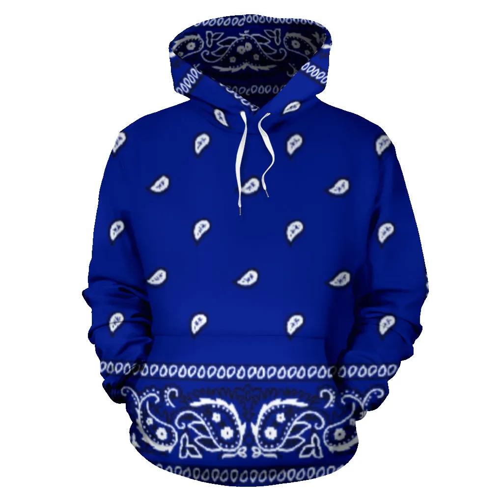 Crip Cuz Blue Bandana Hoodie