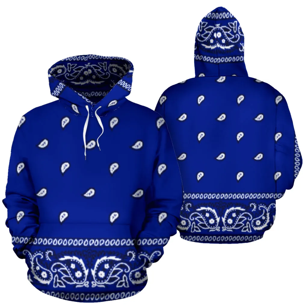 Crip Cuz Blue Bandana Hoodie