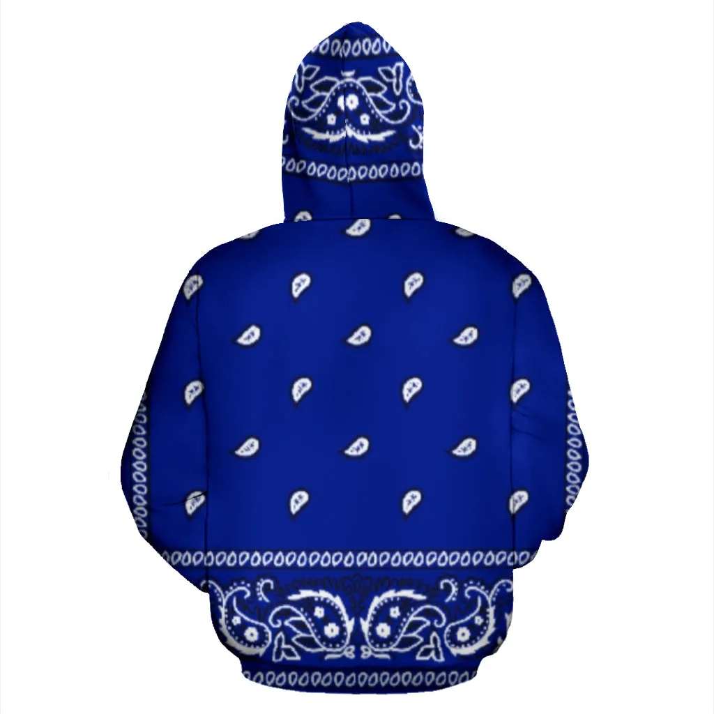Crip Cuz Blue Bandana Hoodie