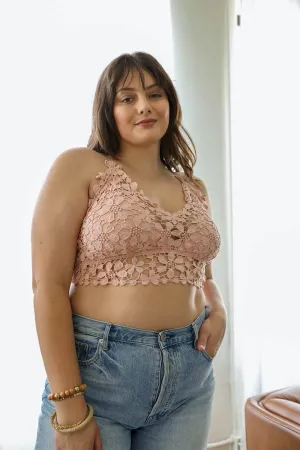 Crochet Daisy Longline Bralette Plus - 2 colors