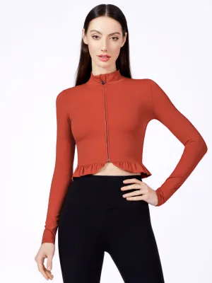 CROPPED RUFFLES JACKET, DAWN