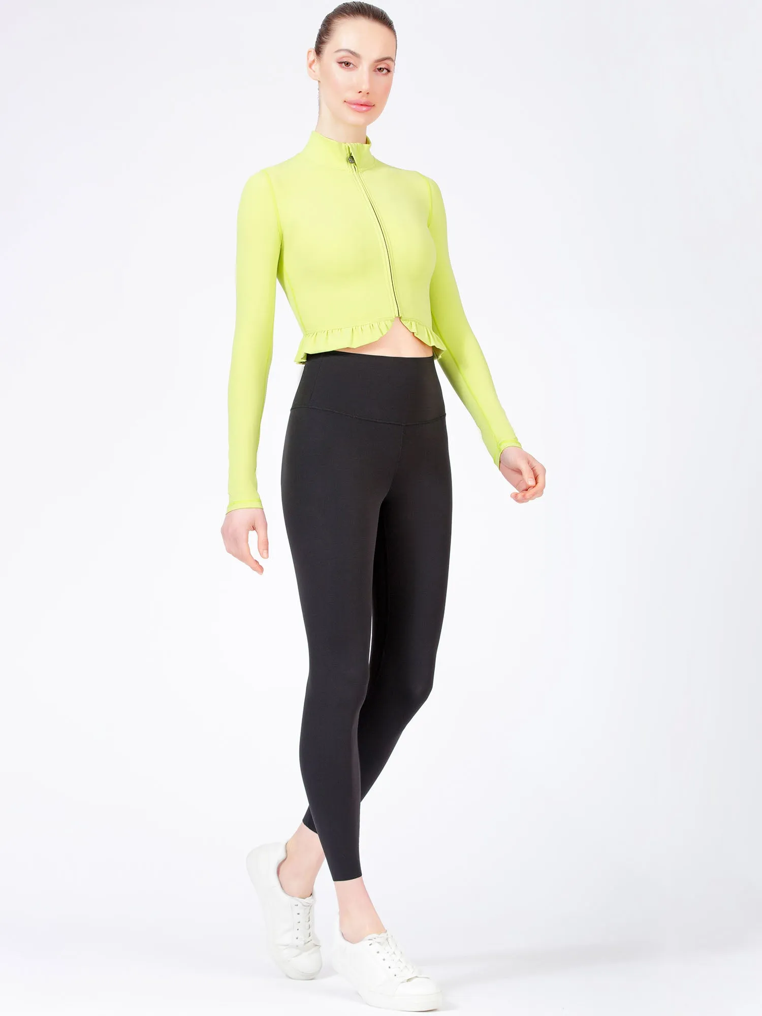 CROPPED RUFFLES JACKET, GLOW