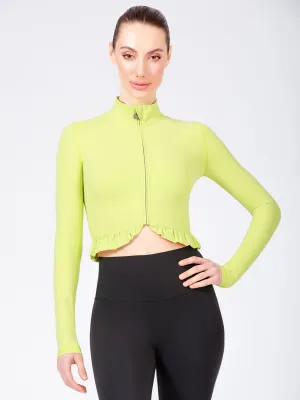 CROPPED RUFFLES JACKET, GLOW