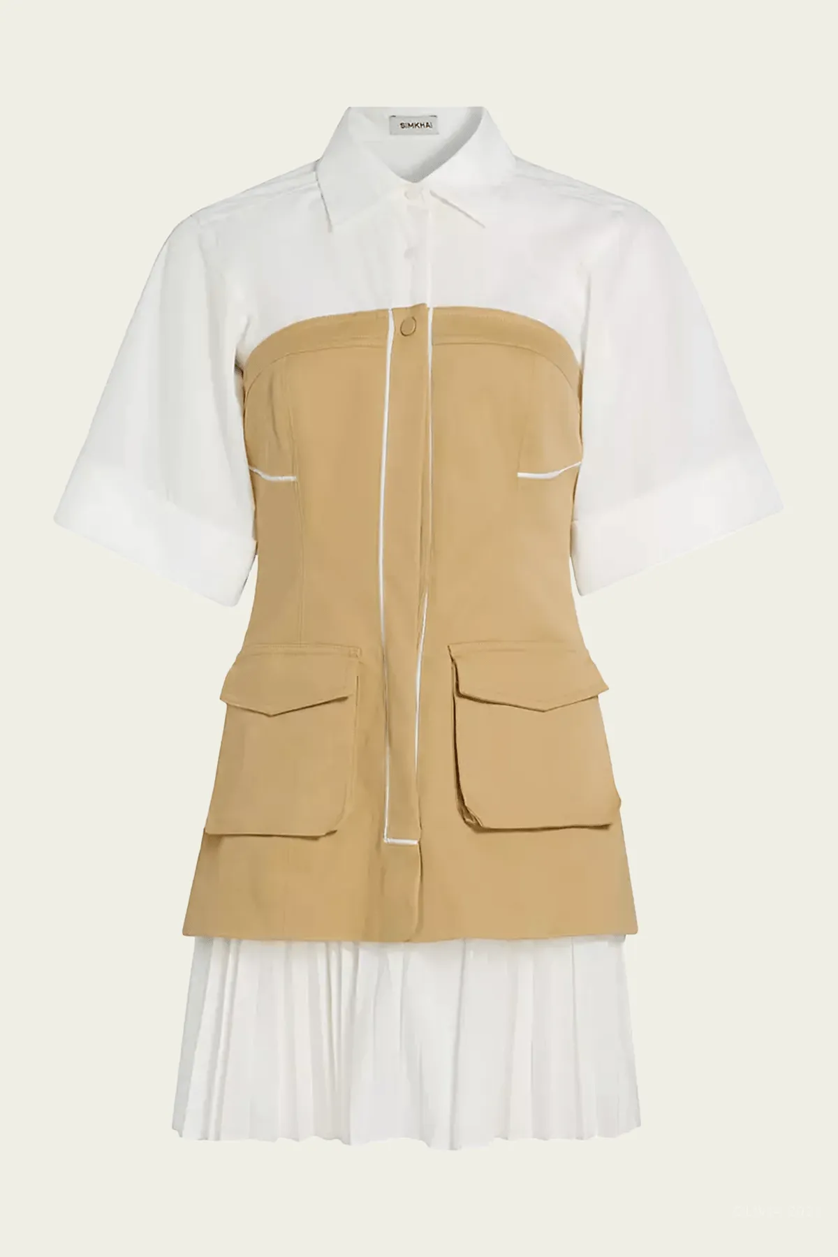 Crosby Mini Dress in Khaki Multi