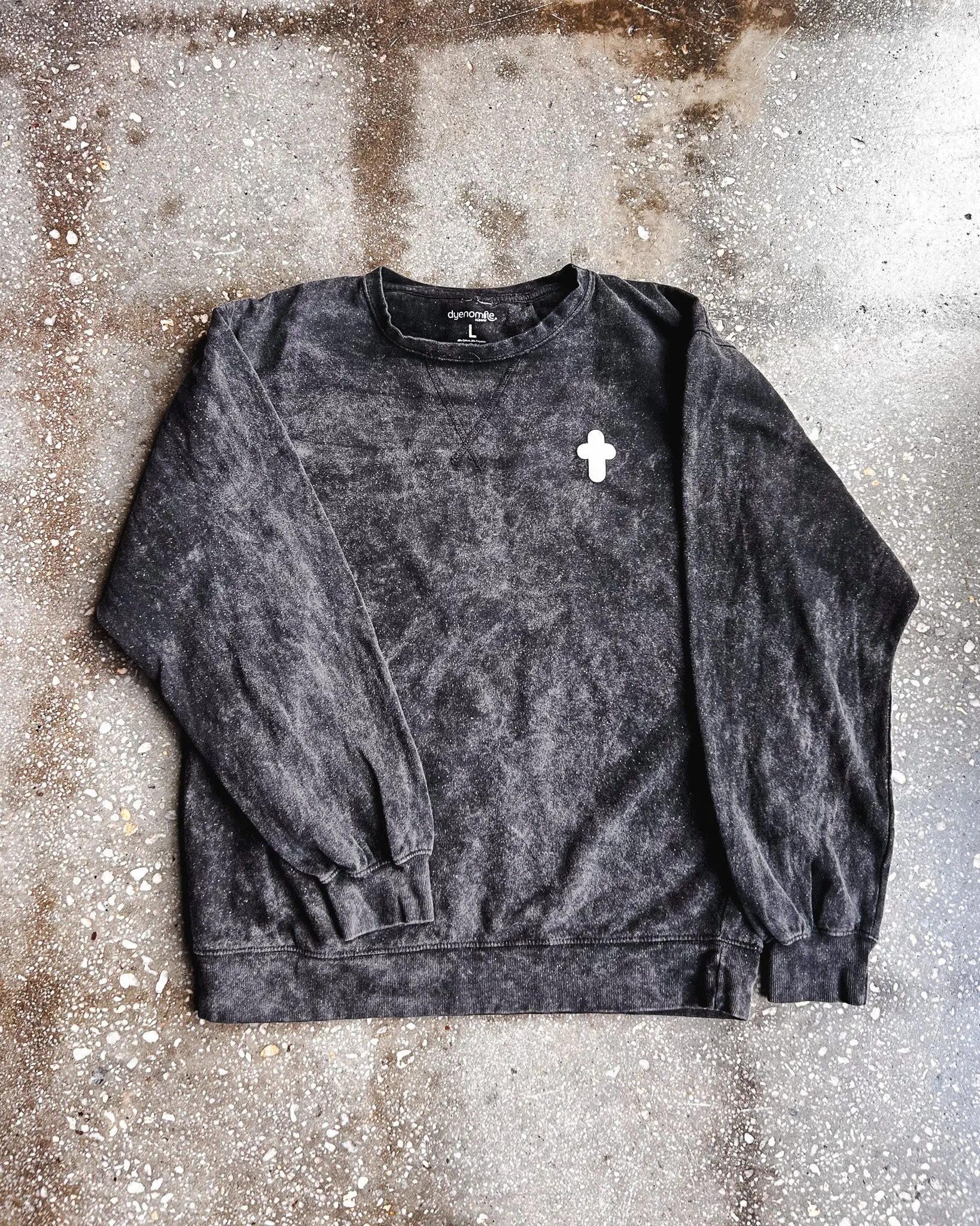 Cross Puff Adult Drop Shoulder Sweatshirt