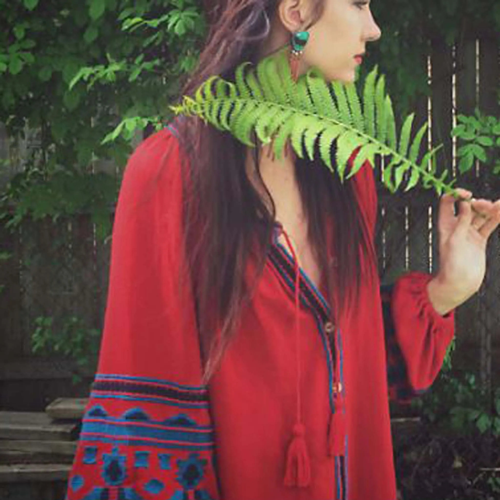 Crystal Springs Tunic Dress in Bordeaux