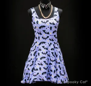 Cute Bat Halloween Skater Dress