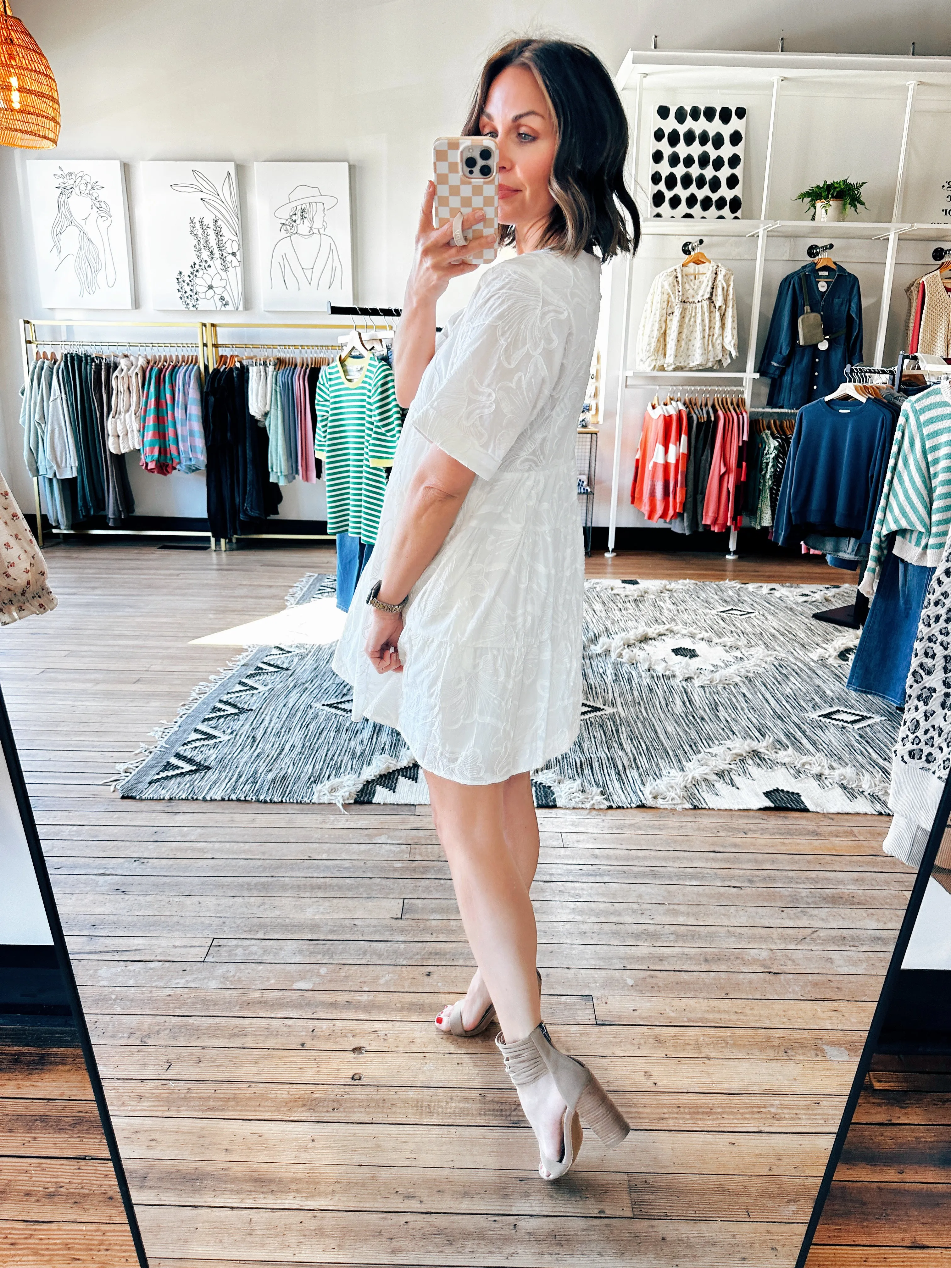 Daisy White Floral Mini Dress