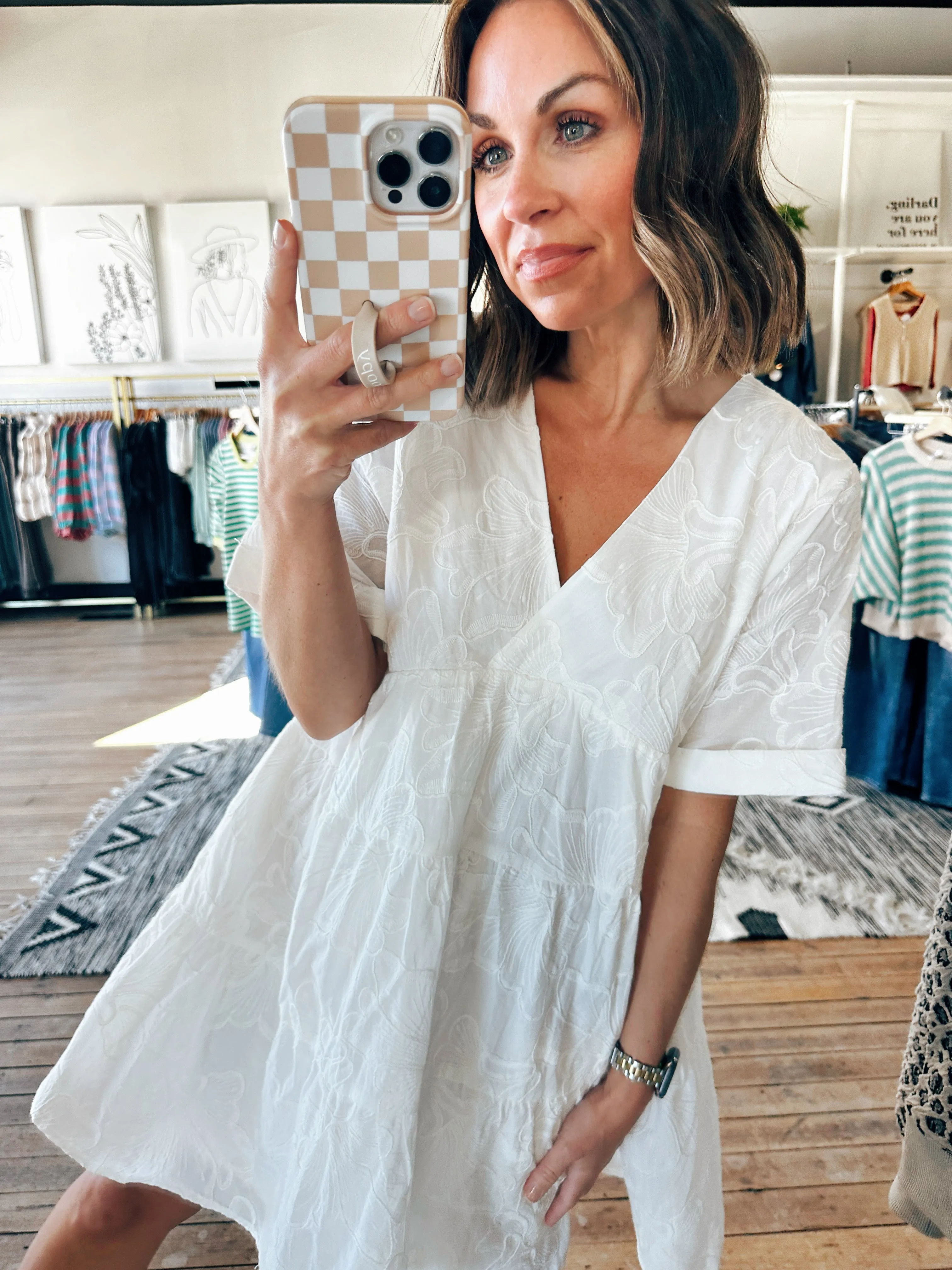 Daisy White Floral Mini Dress