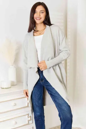 Darcie Double Take Open Front Duster Cardigan with Pockets