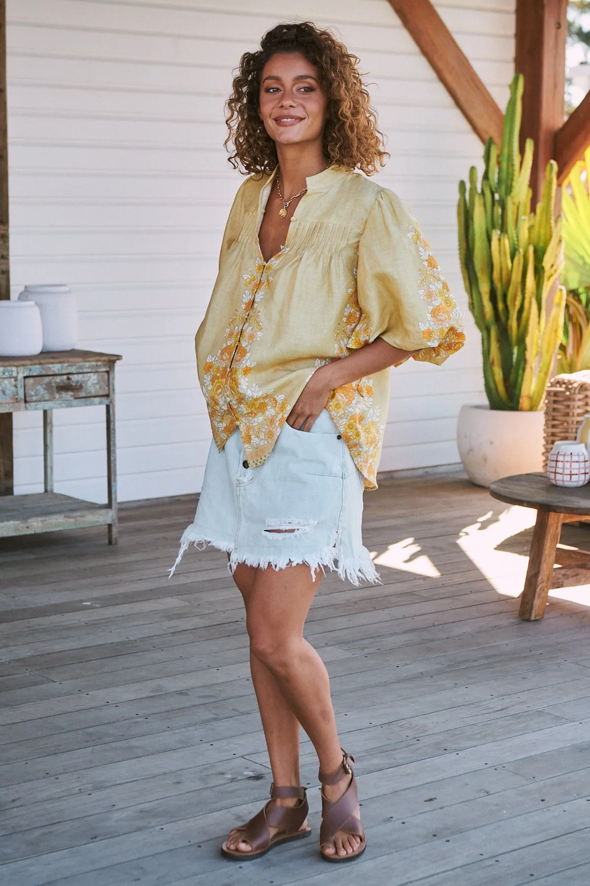 Daylilies Print Birdie Blouse