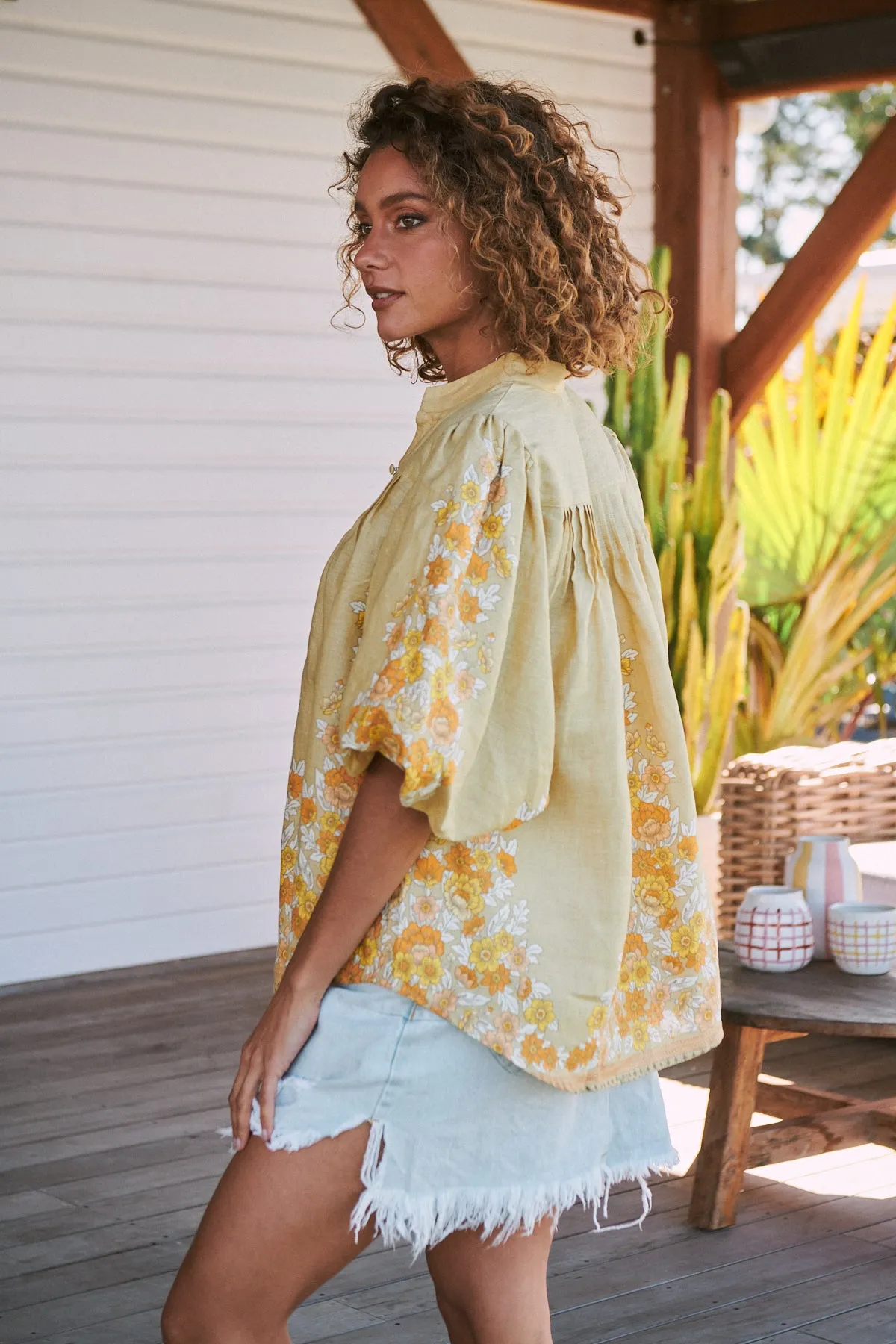 Daylilies Print Birdie Blouse
