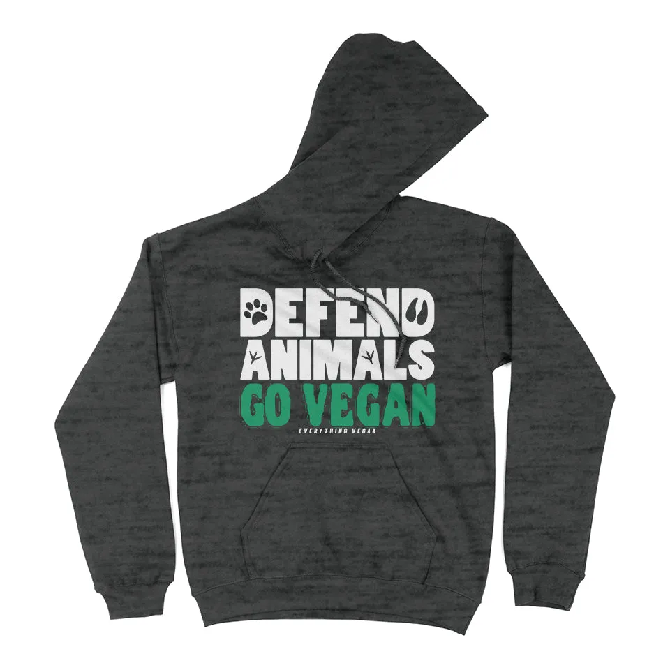 Defend Animals Go Vegan Hoodie