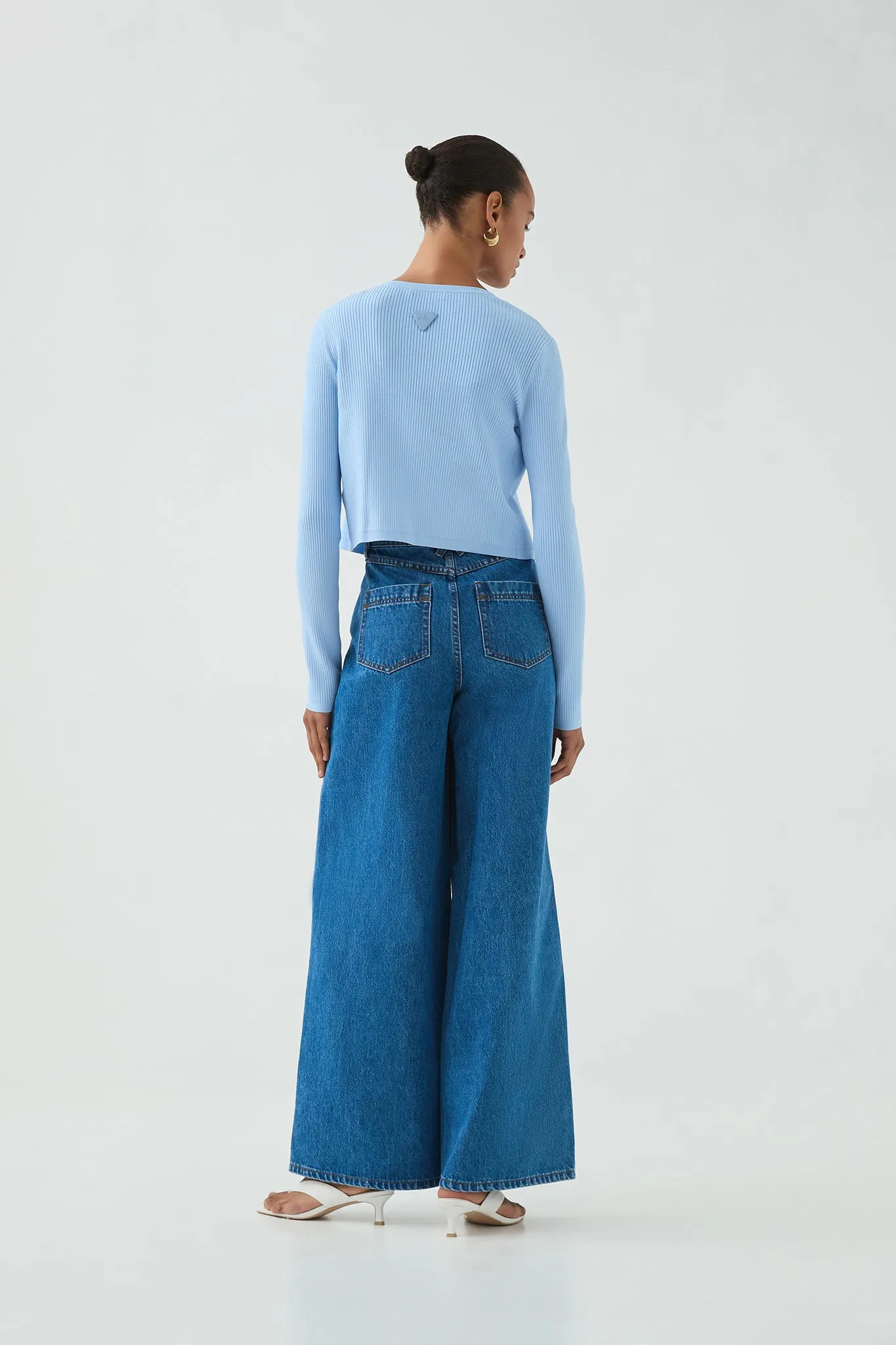 Deia Cropped Knit Cardigan