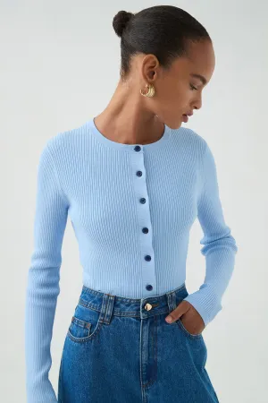 Deia Cropped Knit Cardigan