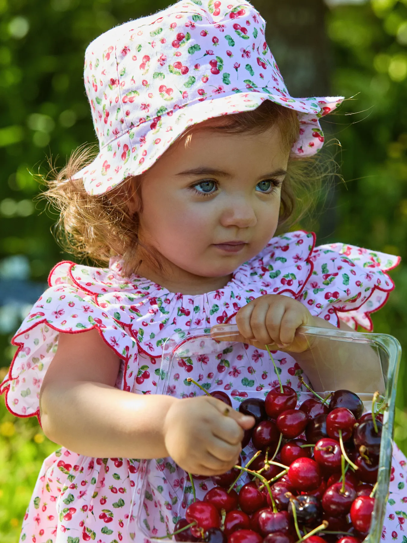 Deolinda Toddler Girl "Fresh" Cherry Dress
