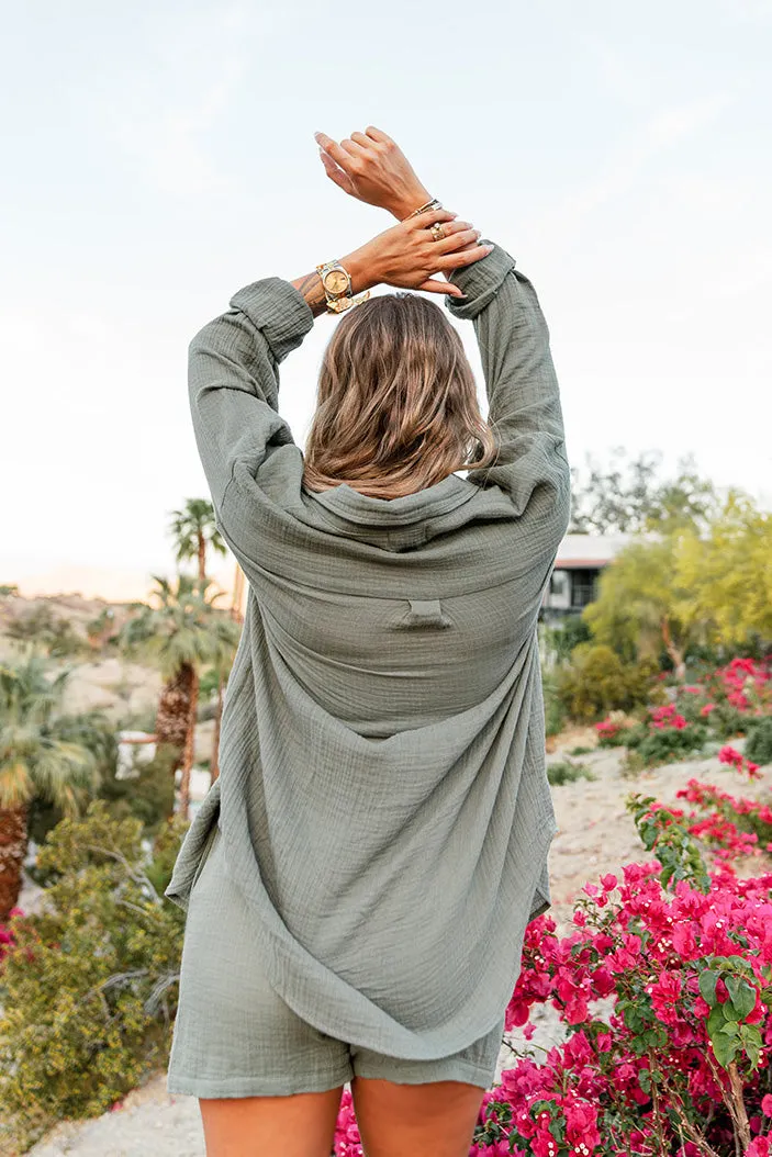 Desert Gauze Button Down